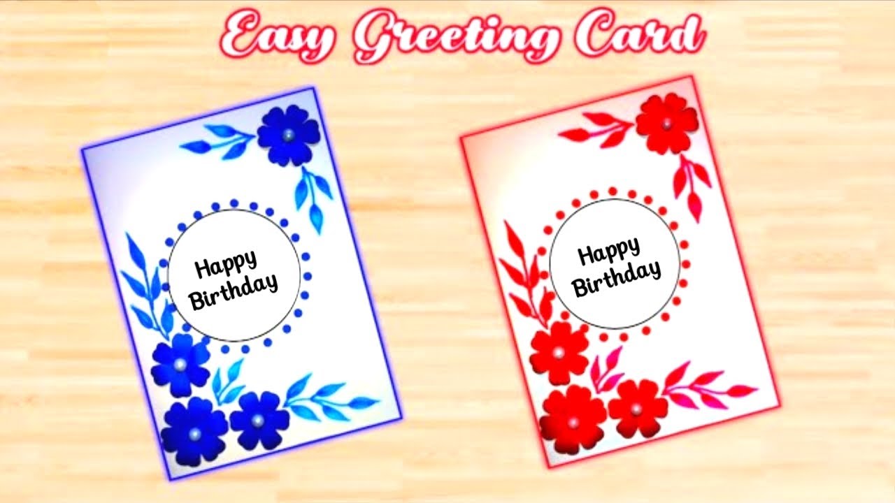 beautiful happy birthday greeting card design/ how to make birthday