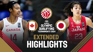 Canada 🇨🇦 v Japan 🇯🇵 | Extended Highlights | FIBA Women's OQT 2024 image