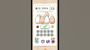 BRAIN TEST : TRICKY PUZZLE LEVEL 56 - HOW MANY EGGS ARE THERE?
