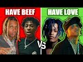 RAPPERS WHO HAVE BEEF VS RAPPERS WHO ARE CLOSE