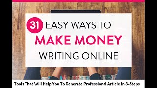 How to write Professional Articles In 3 Steps - How to Make money  writing articles - Best AI Tools