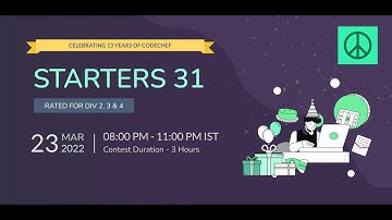 Codechef starters 31 solution with explanation and C++ code