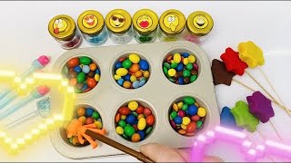 Satisfying Video I How to make Heroes Lolipops in to Heart Pool AND Rainbow Play Doh Cutting ASMR