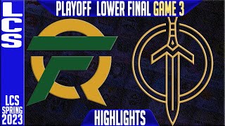 FLY vs GG Highlights Game 3 | LCS Spring 2023 Playoffs Lower Final | FlyQuest vs Golden Guardians G3