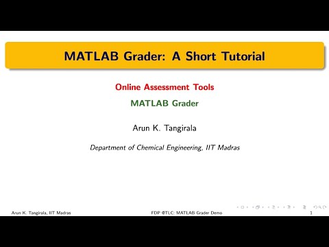 MATLAB Grader Tutorial - Part 1