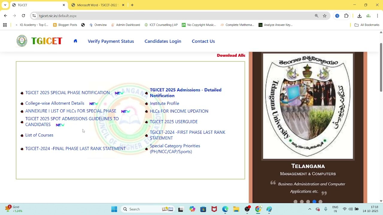 SPOT ADMISSIONS TG ICET / IQ ACADEMY