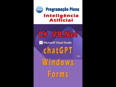 ChatGPT (AI) para Windows Forms - C# e VB.Net. Vusual Stduio 2022 / 2019