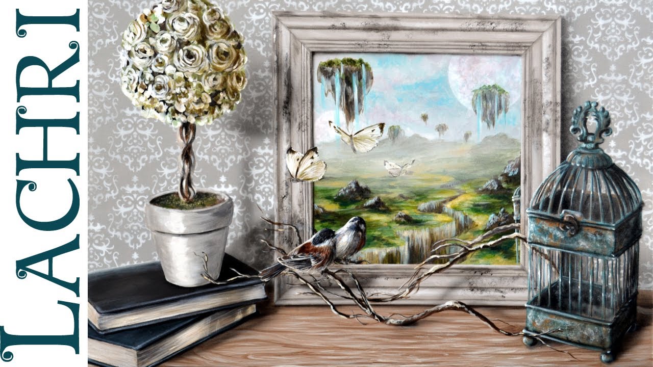 Surreal acrylic Speed Painting  - Time Lapse Demo by Lachri