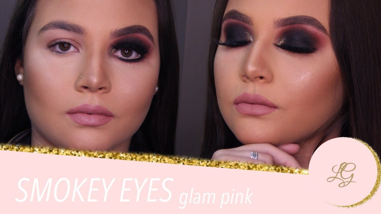 SMOKEY EYES glam pink | Maquiando Cliente - YouTube