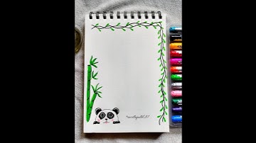 page border design for project 🐼 #youtubeshorts #frontpage #shorts #borderdesign