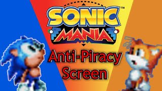 Sonic Mania Anti-Piracy Screen Fake