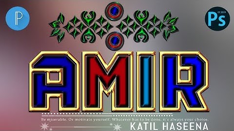 Pstouch Glass fonts Editing 2022| Golden Colour Stroke Glass fonts Editing || Mazhar Edit