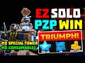 SOLO Pizza Party Triumph with Tesla + No Special Towers | TDS Tower Defense Simulator