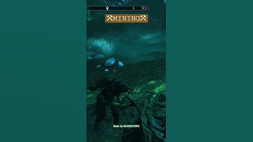 Skyrim #mining #pickaxe  #youtube #shorts #ps5 #game 1080p 60fps full video bottom right-hand corner