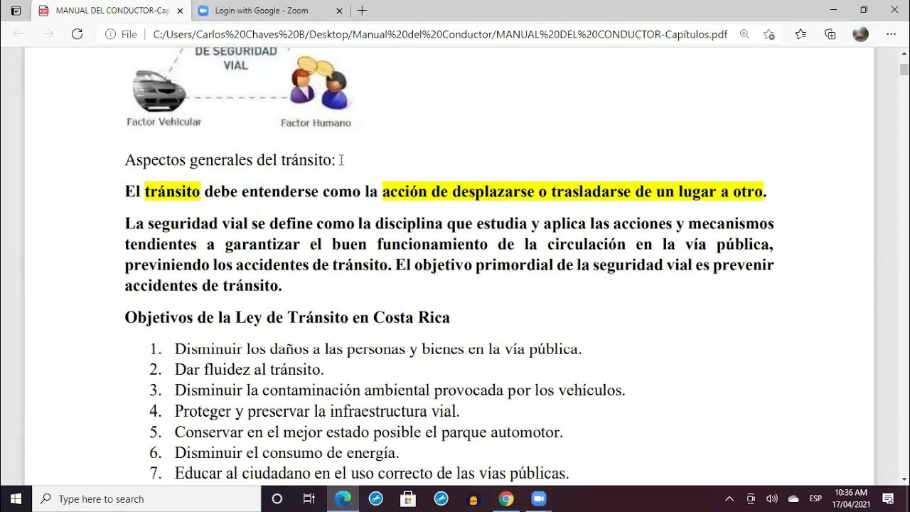 Manual del Conductor Costa Rica RESUMEN en PDF de TODOS los Capítulos