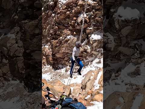 This slackline walk occurred at an altitude of 6,680 metres (22,572 ft) 