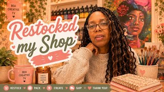 Daily Art Studio Vlog 005 | Restocked my Shop