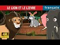 Le lion et le lievre  the lion and the hare story in french  contes de fes franais
