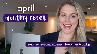 April Monthly Reset Routine 2024 | goal setting, March reflections \& expenses | Plan with Me!