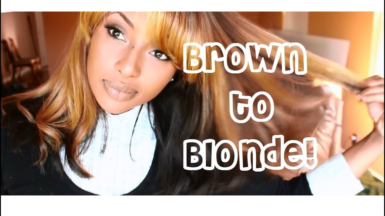 Going from Dark Hair to Blonde Dying my Wig Shawty! YouTube