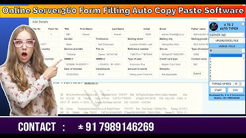 Online Server360 Data Enrty form filling auto typer software