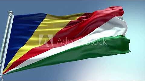 4k render Seychelles Flag video waving in wind Seychelles Flag Wave Loop