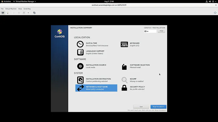 1 CentOS 7 Installation on KVM