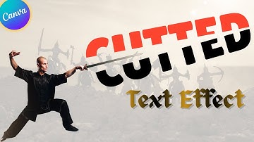 How to Create a Cut Text Effect in Canva | Split & Cutted Text Design Tutorial