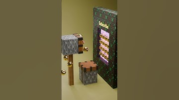 Minecraft vs Real Life: Nether Portal Experiment 🔥 | Epic 3D Animation in blender#shorts