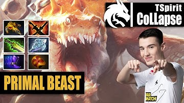 Primal Beast Offlane | TSpirit.CoLLapse | HOW TO MAKE PRIMAL BEAST BROKEN | 7.31b Gameplay Highlight