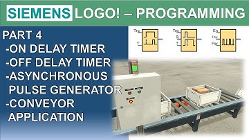 4. Siemens Logo! - On Delay, Off Delay, Asynchronous Pulse Generator, Conveyor Application(Tagalog)