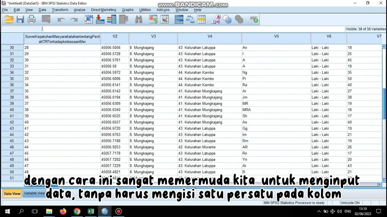 proses input data menggunakan program spss - YouTube