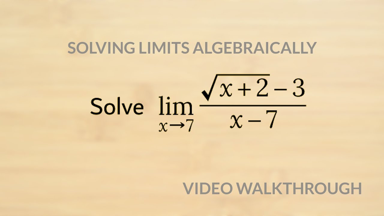 Multiplying By The Conjugate Example Algebraic Limits YouTube multiplying-by-the-conjugate-example-algebraic-limits-youtube