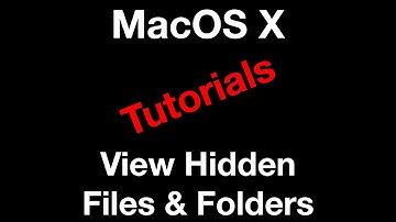 How to View Hidden Files and Folders on Mac OS X (Beginning with a dot)
