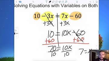 2.4.1 - Solving Equations with Variables on Both Sides