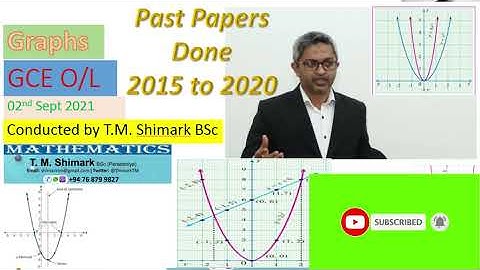 Graph | Part II | GCE O/L Mathematics | Theory | Past Papers 2015 to 2020 | Prasthara