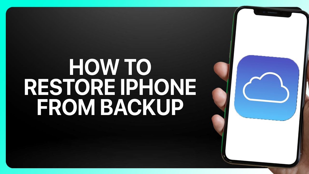 How To Restore iPhone From iCloud Backup App ! Tutorial - YouTube