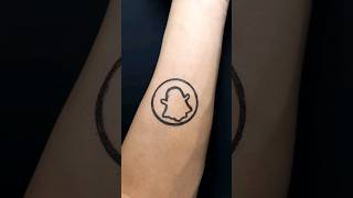 Snapchat Logo Draw On Hand 
