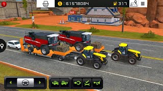 How To Load Harvester On Low Loader In Fs 18 | How Attach Low Loader To Tractor In Fs 18 screenshot 2