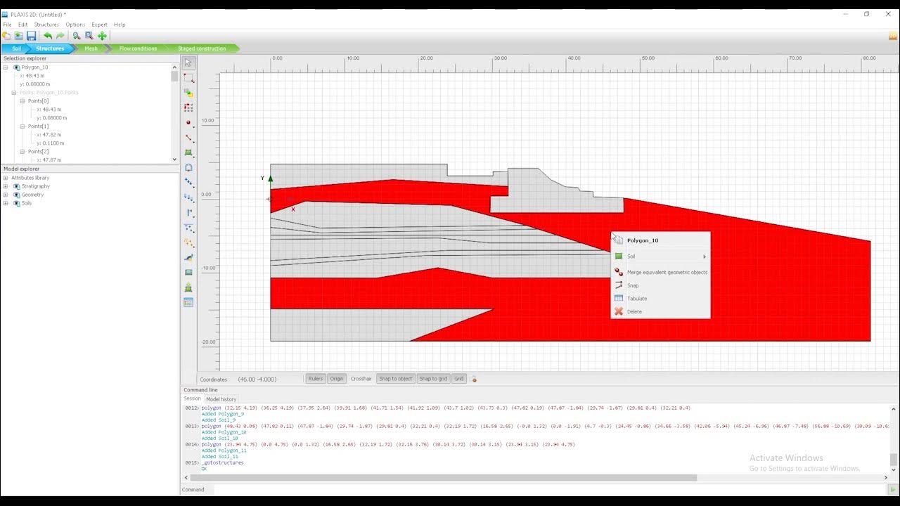 Generate PLAXIS polygon commands from CAD, DXF using PYTHON - YouTube