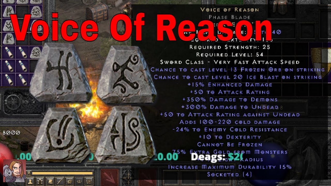 Diablo II Resurrected Rune Words   Voice Of Reason Lem Ko El Eld