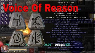 Diablo II Resurrected Rune Words - Voice Of Reason (Lem Ko El Eld)