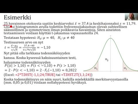 Riippuvuusanalyysi - Hypoteesien testaus - teoria