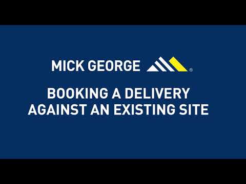 Booking a delivery against an existing site