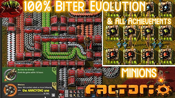 100 NEW SUBS SPECIAL // Factorio ALL ACHIEVEMENTS but I started with 100% Biter Evolution #6