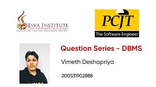 Database Question Series | Task 08 | Queries | Semester 01
