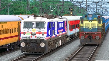 LHB EXPRESS OVERTAKE ICF EXPRESS TRAIN | BUMPY RAILROAD | Train Simulator | Railwork 3 | NTG GAMING