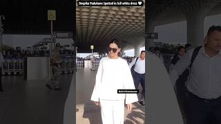Deepika Padukone In White Dress Spotted In The Airport