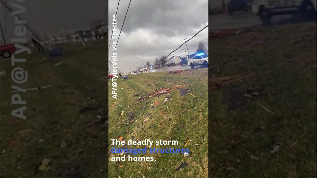 Residents capture tornadoes on camera during deadly TN storm  #Shorts
