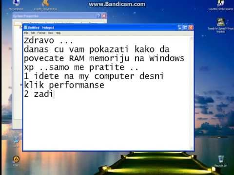 Video: Kako Povećati Memoriju Na XP-u